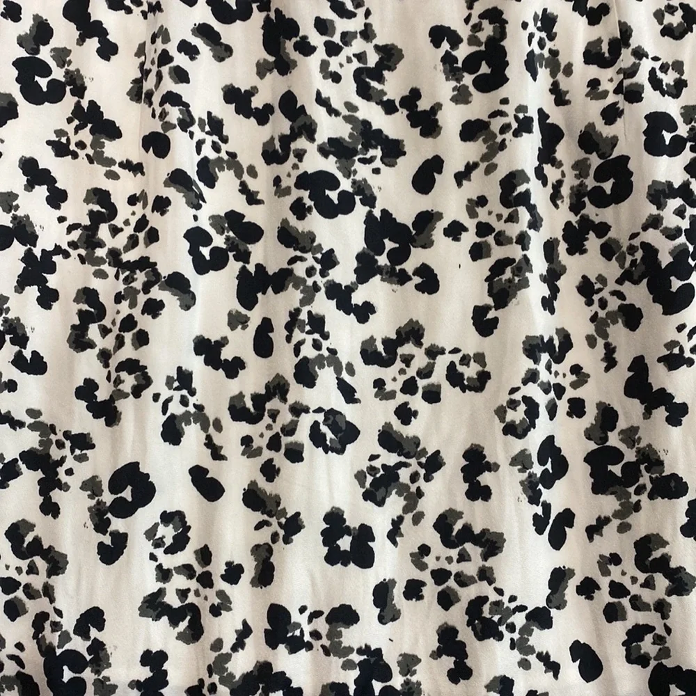 Saltwater Luxe Midi Satin Leopard Print Skirt EUC